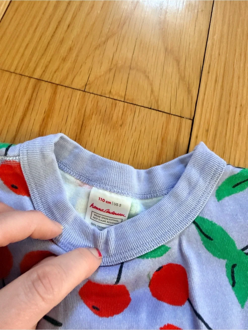 Hanna Andersson Lavender Cherry Short Pajama Set 110cm size 5